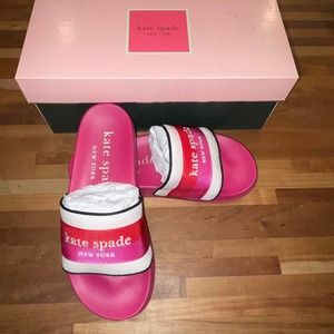 Kate Spade New York Women's Buttercup Pool Slides pink Size 5B